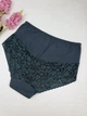 Высокие хлопковые слипы с кружевом 90959, 3XL (ОБ 120-130), Изумрудный - изображение 2