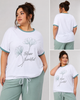 Футболка женская батал с завязкой (N307) One size, Мятный - изображение 1