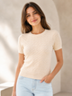 Футболка женская вязаная one size (N1003) One size, Бежевый - изображение 1
