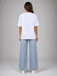 Модная женская футболка градиентная белая (N1569) one size - изображение 3
