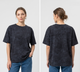 Модная женская футболка градиентная черная (N1569) one size - изображение 1