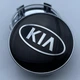 Колпачки KIA 60 мм 56 мм черные с хром логотипом заглушки в диск киа - изображение 2