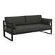Диван металевий у стилі Лофт Loftaro Sofa Dim Steel 100 графіт 180 × 76 × 80 см - зображення 2