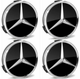Ковпачки на диски Mercedes Benz Mercedes чорні 75 мм 70 мм глянець мерседес - зображення 5
