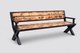 Лавка зі спинкою AXIS Forge Bench метал дерево світле метал чорний 160 см - зображення 3