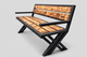 Лавка зі спинкою AXIS Forge Bench метал дерево світле метал чорний 160 см - зображення 6