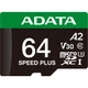 Карта памяти ADATA 64GB microSD class 10 UHS-I U3 V30 A2 Speed Plus (UD64GUI3V30A2SP-RA1) - изображение 2