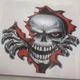 Наклейка Punisher карач череп пунішер чорна skull скілет 180 мм 180 мм вінілова світловідбивна - зображення 2