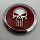 Наклейка 3D Punisher картель череп табличка пунішер на зброю авто 40 мм металева - зображення 3