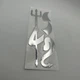 3D наклейка на авто мото Чертенок на передний и задний значек демон чертик дьявол - изображение 5
