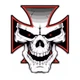 Наклейка Punisher карач череп пунішер чорна skull скилет 190 мм 150 мм вінілова на автомобіль - зображення 1