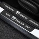 Защитная пленка накладка на пороги дачиа Dacia Черный Карбон наклейки светоотражающие надписи - изображение 6