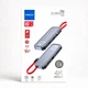 Перехідник adapter ROCK TR06 6-in-1 Type-C to HDMI 4K / 3xUSB 3.0 / RJ45 Gigabit Ethernet / Type-C PD Сірий - зображення 1