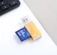 Картридер USB 2.0 4 in 1 MS/microSD/SDHC/T-Flash/M2 кардридер Card Reader Метал корпус Золотой - изображение 8