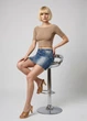 Женская винтажная джинсовая юбка мини No brand DKNY-03-675 42 Синий - изображение 7