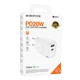 Мережевий Зарядний Пристрій Borofone BA83A 1USB-C/1USB PD/QC 20W Бiлий - зображення 2