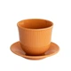 Чашка з блюдцем для кави Loveramics Brewers Embossed Tasting Cup 250 мл Orange - зображення 1