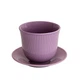 Чашка з блюдцем для кави Loveramics Brewers Embossed Tasting Cup 250 мл Purple - зображення 1