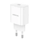 Мережевий Зарядний Пристрій Borofone BA81A 1USB-C PD/QC 20W Бiлий - зображення 1