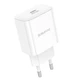 Мережевий Зарядний Пристрій Borofone BA81A 1USB-C PD/QC 20W Бiлий - зображення 2