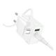 Мережевий Зарядний Пристрій Borofone BA83A 1USB-C/1USB PD/QC 20W+Type-C to Lightning Бiлий - зображення 1