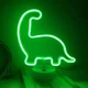 Неоновый ночник Динозавр, светильник, USB, питание через PowerBank и батарейки, зеленый (WLS-QX-NH2400G). - изображение 2