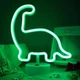 Неоновый ночник Динозавр, светильник, USB, питание через PowerBank и батарейки, зеленый (WLS-QX-NH2400G). - изображение 3