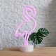 Неоновый ночник Фламинго, светильник, USB, питание через PowerBank и батарейки, розовый (WLS-QX-NH2401P) - изображение 2