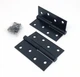 Комплект завіс стальних KEDR 100*75*2.5-BLACK MATT-L ліва, чорна матова(2 завіси) - зображення 1