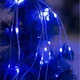 Гірлянда роса Кінський хвіст 10 ниток 3м 300 LED від USB з пультом Синій - зображення 5