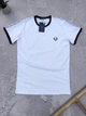 Мужская футболка - поло Fred Perry на лампасах 204801 L белый - изображение 1