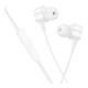 Проводные вакуумные наушники 3.5mm Borofone BM94 Stereo Bas с микрофоном,коннектор AUX 3.5мм , проводное управление, поддержка звонков 1.2м White - изображение 1