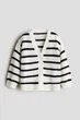 Кардиган вязаный для девочки H&M 1236362-003 122-128 см (6-8 years) черный, белый - изображение 1