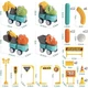 Klocki Magnetyczne Woopie Dinozaury Konstrukcyjne Zestaw 84 elementy (41008) (5906280651008) - obraz 7