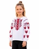 Вышиванка для девочки льняная праздничная Красная Рута В-3804 110см белая (30411110) - изображение 2