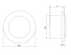 Дифузор металевий Europlast DM100A, витяжний, Ø100mm, антрацит - зображення 2