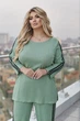 Спортивний костюм, з рубчика, що має туніку декоровану лампасою мод ВДЖВ - 1078, Оливковий, 56-58 - изображение 8