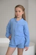 Мусліновий костюм, must-have для маленьких модниць мод ДОЕ-020, Блакитний, 134-140 - изображение 6
