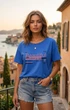 Футболка женская No brand П1111 синяя размер XL - изображение 1