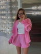 Женский костюм муслиновый розовый M -L г1457.01 - изображение 1