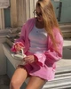Женский костюм муслиновый розовый M -L г1457.01 - изображение 2