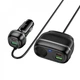 Разветвитель прикуривателя 2 гнезда + 4 USB (2×USB-C PD 30W + 2×USB-A) Hoco Z59A Black (785050) - изображение 1