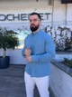 Рубашка мужская из муслина 32763 3XL голубая - изображение 2