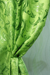 Готовые Короткие Шторы (выс 1,90 м) салатовые с рисунком (2шт по 1,45м) на кухню, балкон, террасу, веранду, беседку, на дачу - изображение 2
