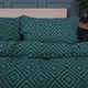 Простынь MirSon Ranforce Elite 17-0622 Geometry Emerald 150*220 - изображение 3