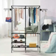 Вешалка для одягу Double Pole NF6602-4 • Телескопічна, складна, чорна - зображення 3