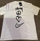 Футболка Stussy x Nike Peace Love Swoosh белая унисекс с логотипом и принтом, 100% хлопок XS Біла (2586982168) - зображення 1