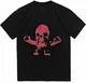 Футболка Chrome Hearts Черная футболка Chrome Hearts с красным принтом скелета из хлопка женская стильная креативная повседневная XS Чорна (2594277870f) - зображення 1