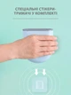 Силиконовый ерш для унитаза подвесной щетка для мытья туалета VMHouse ерш туалетный для чистки с подставкой и креплением на стену ершик унитазный настенный в туалет голубой (0004-0003) - изображение 5