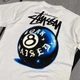 Футболка Stussy Born x Raised 8 Ball белая мужская унисекс с принтом в стиле хип-хоп S Біла (2586964597) - зображення 2
